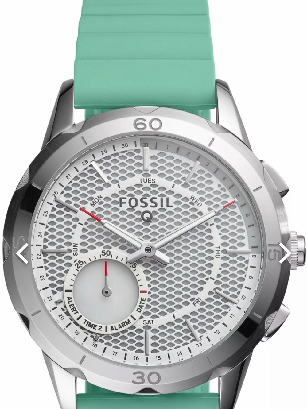 Fossil Q Modern Pursuit Stainless Steel Mint Strap Women's Watch FTW1134 NIB